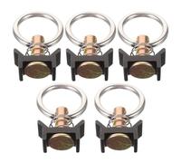 Hemobllo Accesorios de Pista L de Acero Anillo Único y Junta Tórica 2.55X1.49X0.66 Pulgadas para Montaje Seguro en Equipos Industriales y Vehículos 5 Unidades