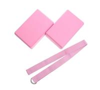 Hemobllo Accesorios Yoga con Bloques Alta Densidad y Banda Resistencia Kit Entrenamiento Pilates Danza y Estiramientos Material EVA Duradero Color Rosa Adecuado para Relajación y