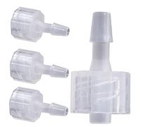 Hemobllo Adaptador De Manguera Acoplador De Espiga De Pp 3,2 Mm, Juego De 8 Piezas Conector De Bloqueo Luer Lock Para Aplicaciones Industriales y Artesanales