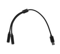 Hemobllo Adaptador Dual para Auriculares y Micrófono Usb-c 3,5 Mm, Divisor de Audio y Micrófono, Cable de 28 Cm Negro, Compatible Portátiles, Tablets y Pc, Conexión Simultánea para Juegos