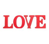 Hemobllo Adorno de Madera Love Rojo para San Valentín Decoración de Letras de Amor para Bodas y Aniversarios Set Ligero para Decoración de Escritorio y Fiestas Románticas