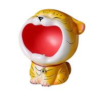 Hemobllo Adorno de Resina en Forma de Tigre Amarillo, Contenedor de Almacenamiento Multifuncional para Hogar, Bandeja Decorativa para Salón y Oficina, Decoración Animal Pequeña, Caja