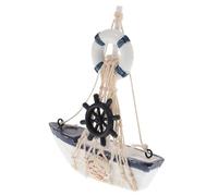 Hemobllo Adornos De Barco De Madera Decoración De Playa Decoración De Playa para Decoración De Barco Decoración Marina Red De Pesca Vida Decorativa
