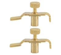 Hemobllo Afinador de Boca de Erhu de Metal Dorado, Ajustador Compacto y Versátil para Instrumentos Musicales, Diseño Elegante y Paquete de 2 Piezas para Práctica en Casa
