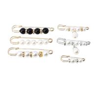 Hemobllo Ajustador De Talla De Pantalón Broche Para Bufanda Clip Para Chal Delicado Broche De Perlas Para Mujer Uso Diario Fiesta Conjunto De 6 Piezas