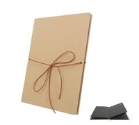 Hemobllo Álbum de Cubierta y Papel Kraft Tipo Acordeón Diseño Plegable 100 Recuerdos, Soporte para Escritura y Adhesivos, Adecuado para Reuniones Familiares y Regalos de San