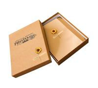 Hemobllo Álbum de Fotos DIY Vintage de Recortes Hecho a Mano Papel Kraft Resistente Tamaño Compacto Incluye Páginas Amarillas y Caja de Cartón Kraft Adecuado para Bodas Cumpleaños y