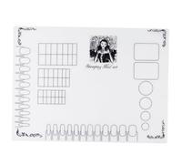 Hemobllo Alfombrilla de Silicona para Manicura Guía de Pegatinas para Diseño de Uñas Mat de Estampado de de Uñas Protector de Mesa Práctico Modelo E
