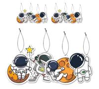 Hemobllo Ambientador Colgante para Coche para Crear Ambiente Relajante Conducción Descanso de Papel Ligero Diseño de Astronauta, 12 Piezas
