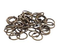 Hemobllo Anillas de Encuadernación Metálicas 50 Piezas 20 x 15 mm para Cuadernos y Tarjetas de Índice, Uso en Oficinas y Scrapbooks
