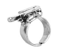 Hemobllo Anillo de Buey para Hombre y Mujer Anillo Decorativo Vintage de Metal Durable Diseño Único para Fiestas y Uso Diario