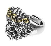 Hemobllo Anillo de Metal Retro para Hombres Anillo Creativo con Diseño de Joyería Punk para y