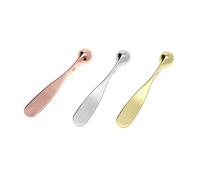 Hemobllo Aplicadores que Llegan a Hendiduras y Arrugas de Crema para Ojos 3piezas de Aleación de Zinc Plata Espátulas Metálicas para Masaje Facial Ideales para Amigas y Esposa