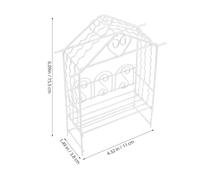 Hemobllo Arco de Metal para Casa Miniatura 10X4X155 CM Accesorios para Jardín de Hadas y Decoración de Micro Paisajes 3 Piezas Marco de Arco para Bricolaje y Fondo de Escena
