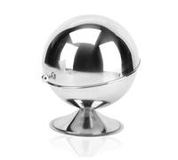 Hemobllo Azucarero Inoxidable con Forma Esférica Recipiente Metálico para Cocina Bote para Azúcar y Condimentos Organizador Giratorio para Hogar y Buffet