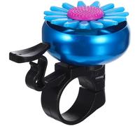 Hemobllo Azul Timbre de Bicicleta Forma de Girasol, para Niño Niña | Acero Inoxidable, Operación Pulgar, 1 Pieza, para Manillar 22mm y Uso Urbano
