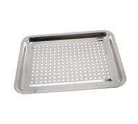 Hemobllo Bandeja De Acero Inoxidable Perforada Para Barbacoa Resistente Al Calor Fácil De Usar Para Asar Carnes y Verduras Reuniones Familiares Aire Diseño Práctico y Duradero