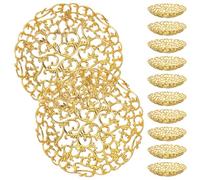 Hemobllo Bandeja de Plástico Dorada para Servir Dulces de Eid Mubarak, 12 Piezas, Tamaño Pequeño, Bandeja Organizadora para Aperitivos y Frutos Secos, Decoración para Fiestas Árabes