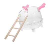 Hemobllo Baño De Arena para Hámster con Bañera Desmontable y Escalera Diseño Multifuncional Baño Inodoro y Área De Fácil Limpieza Accesorios para Jaula Pequeños Roedores