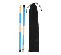Hemobllo Baquetas de Batería Profesionales de Madera de Bambú 19 Varillas Azul Escobillas de Percusión Versátiles para Jazz y Folk Funda de Tela Accesorios Portátiles para Músicos