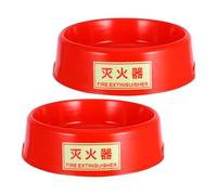 Hemobllo Base Luminosa para Extintor de Incendios 5-8 Kg Soporte de Plástico Resistente 2 Unidades Base de Suelo para Montaje en Casa Oficina Camión y Almacén Soporte Seguro y