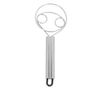 Hemobllo Batidor de Huevos Manual de Acero Inoxidable Pequeño Doble Bobina, Batidor de Masa sin Costuras Ergonómico, Utensilio de Repostería para Mezclar y Batir Harina en Cocina Doméstica