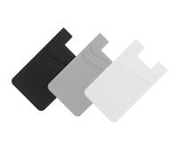Hemobllo Billetera de Teléfono Móvil Adhesiva, Tarjetero de Silicona Multicapas para Tarjetas de Crédito, Transporte Seguro, 3 Piezas (,), Compatible, Práctico para Uso Diario