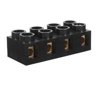 Hemobllo Bloque de Terminales Eléctricos de 4 Posiciones Jx5-6004 Negro Alta Resistencia al Fuego y Soporte para Cableado Industrial y Sistemas Eléctricos