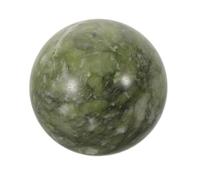 Hemobllo Bola de Jade Natural Pulida 4-5 Cm para Decoración del Hogar y Feng Shui, Esfera de Cristal de Piedra de Jade Verde para Adivinación y Abundancia, Adorno Chino de Suerte para Sala