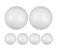 Hemobllo Bolas de Espuma de Poliestireno Sólidas Blancas para Manualidades 12 CM 6 Unidades Esferas Redondas Lisas para Proyectos Escolares Decoración Navideña y Bricolaje Creativo