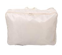Hemobllo Bolsa de Almacenamiento para Ropa y Edredones Mediana Color Beige, Organizador Plegable para Armario y Viaje, Resistente y Espaciosa para Guardar Chaquetas y Mantas