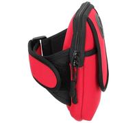 Hemobllo Bolsa de Brazalete para Teléfono Móvil en Neopreno Rojo, Protege y Guarda Auriculares, Llaves y Objetos Pequeños, Adecuado para Correr y Entrenar al Aire Libre
