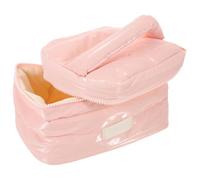 Hemobllo Bolsa de Maquillaje Rosa Súper Ligera Neceser de Viaje Grande Gran Capacidad Organizador Portátil para Cosméticos y Artículos de Tocador Adecuado para Vacaciones y Uso Diario