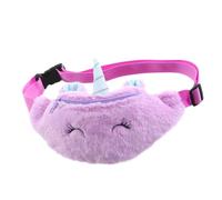 Hemobllo Bolsa de Pecho Infantil con Diseño de Unicornio de Peluche Bandolera para Niñas Monedero de Dibujos Animados Pouch de Moda para Guardar Snacks y Llaves Color