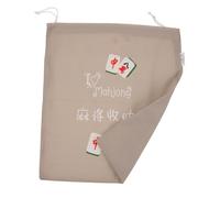 Hemobllo Bolsa Para Juego De Mahjong Grande De Tela Oxford Cordón Ajustable, Organizador Portátil De Fichas De Mahjong Para Almacenamiento y Transporte, Bolsa De Almacenamiento Color Caqui