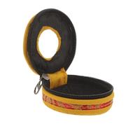 Hemobllo Bolsa para Platillos de Dedo Funda Protectora Resistente y Duradera Diseño Pequeño y Portátil con Bordado Artesanal Auspicioso para Guardar Campanas Tingsha y Platillos Bell Ring