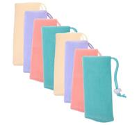 Hemobllo Bolsas de Malla para Jabón 8 Unidades Tamaño Mediano, Soporte para Barra de Champú Sólido, Color al Azar, para Baño y Limpieza Facial, Cordón de Secado Rápido