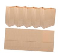 Hemobllo Bolsas De Papel Kraft para Alimentos 16 Tamaño Mediano Material Lavable Resistente Al Aceite para Almacenamiento De Frutas y Verduras Uso Doméstico 20 Unidades Paquete