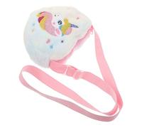 Hemobllo Bolso Bandolera de Felpa para Niñas Bolso Unicornio con Forma de Corazón Bolsa de Hombro Infantil Grande para Guardar Dulces y Juguetes para Kindergarten Color Tie-Dye