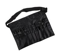 Hemobllo Bolso Cruzado para Brochas De Maquillaje De PU Negro Riñonera Cosmética Portátil y Duradera Organizador Multifunción para Herramientas De Belleza con Cinturón para Profesionales y