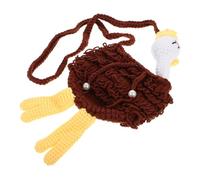 Hemobllo Bolso de Hombro de Ganchillo Forma de Animal para Adultos Bolsa Cruzada de Teléfono para Playa y
