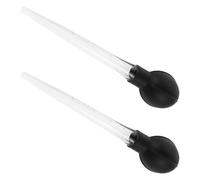 Hemobllo Bomba de Succión Portátil y Hermética de Plástico Negro para Vino 2 Piezas Capacidad 28ml para Barriles de Roble en Suministros Caseros de Elaboración de Vino