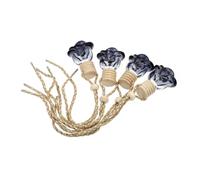 Hemobllo Botella de Perfume para Colgar Coche de Vidrio 4 Pcs, Colgante Aromaterapia Función Purificadora de Aire para Uso en Automóvil