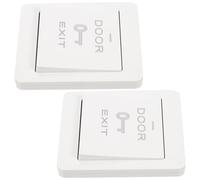 Hemobllo Botón de Salida para Timbre de Puerta 2 Piezas, Placa de Pared para Control de Acceso, Botón Pulsador Autoretornable, Cubierta para Timbre Exterior, Uso Industrial y Comercial
