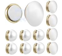 Hemobllo Botones Magnéticos Para Hijab y Ropa Mujer, Blancos Cat-eye, Pack 12, Pesas Para Velos De Novia, Broches Decorativos Ligeros Para Uso Diario y Bodas