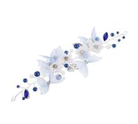 Hemobllo Bridal Butterfly Rhinestone Headband Comfortable Wedding Hair Piece With Pearl Crystal Elegant Chinese Style Hairband For Women Secure Fit For Ceremony And Festive Occasions