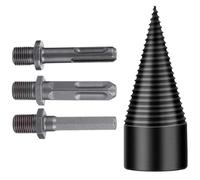 Hemobllo Broca para Cortar Madera de Acero Resistente al Desgaste, Partidor de Troncos Negro, Herramienta para Dividir Leña en Carpintería, Set de 1 Pieza
