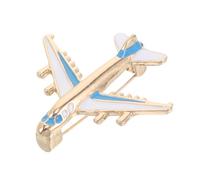 Hemobllo Broche Avión Elegante de Aleación para Mujer Pin Distintivo para Ropa DIY Accesorio Versátil para Diario Fiestas y Citas Diseño Único Azul