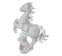 Hemobllo Broche de Caballo con Rhinestones Pin Decorativo para Ropa Bolsa de Dinero Broche Seguro para Bodas y Festivales Adorno Animal Vintage para Mujer