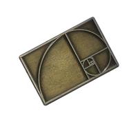 Hemobllo Broche de Diseño Matemático en Espiral Proporción Áurea Dorado, Insignia Vintage Medieval para Mochila, Abrigo y Accesorios, Pin Único para Regreso a Clases y Obsequio Docente